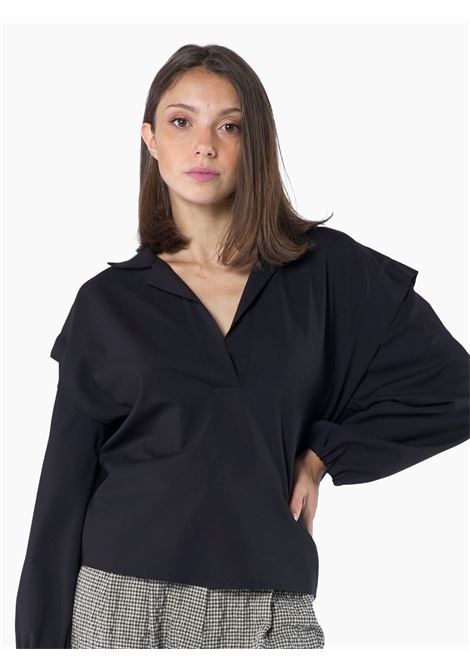 Blusa in tela di lana scollo polo ALYSI | Bluse | 153214-A3060NE