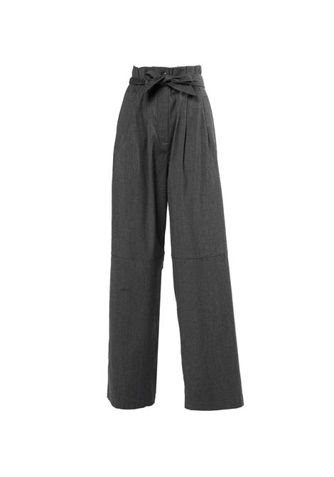 Pacman pantalone ampio di flanella e cintura a nodo PINKO | Pantaloni | 102203-A1B3I90