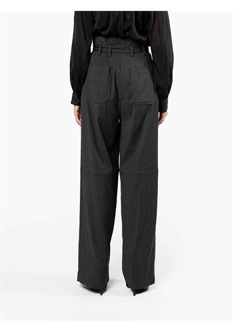 Pacman pantalone ampio di flanella e cintura a nodo PINKO | Pantaloni | 102203-A1B3I90