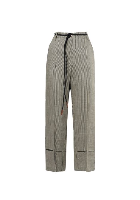 Pantalone micro stripes cropped ALYSI | Pantaloni | 104146-P4206ASF